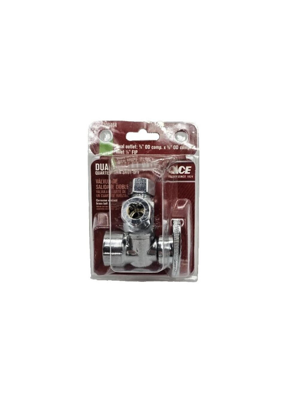 Dual Outlet Quarter Turn Brass Compression  Dual Shut-Off Valve 4309464 New